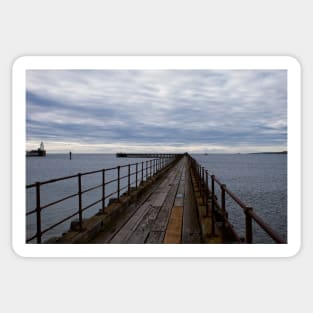 The Old Wooden Pier in Perspective Sticker